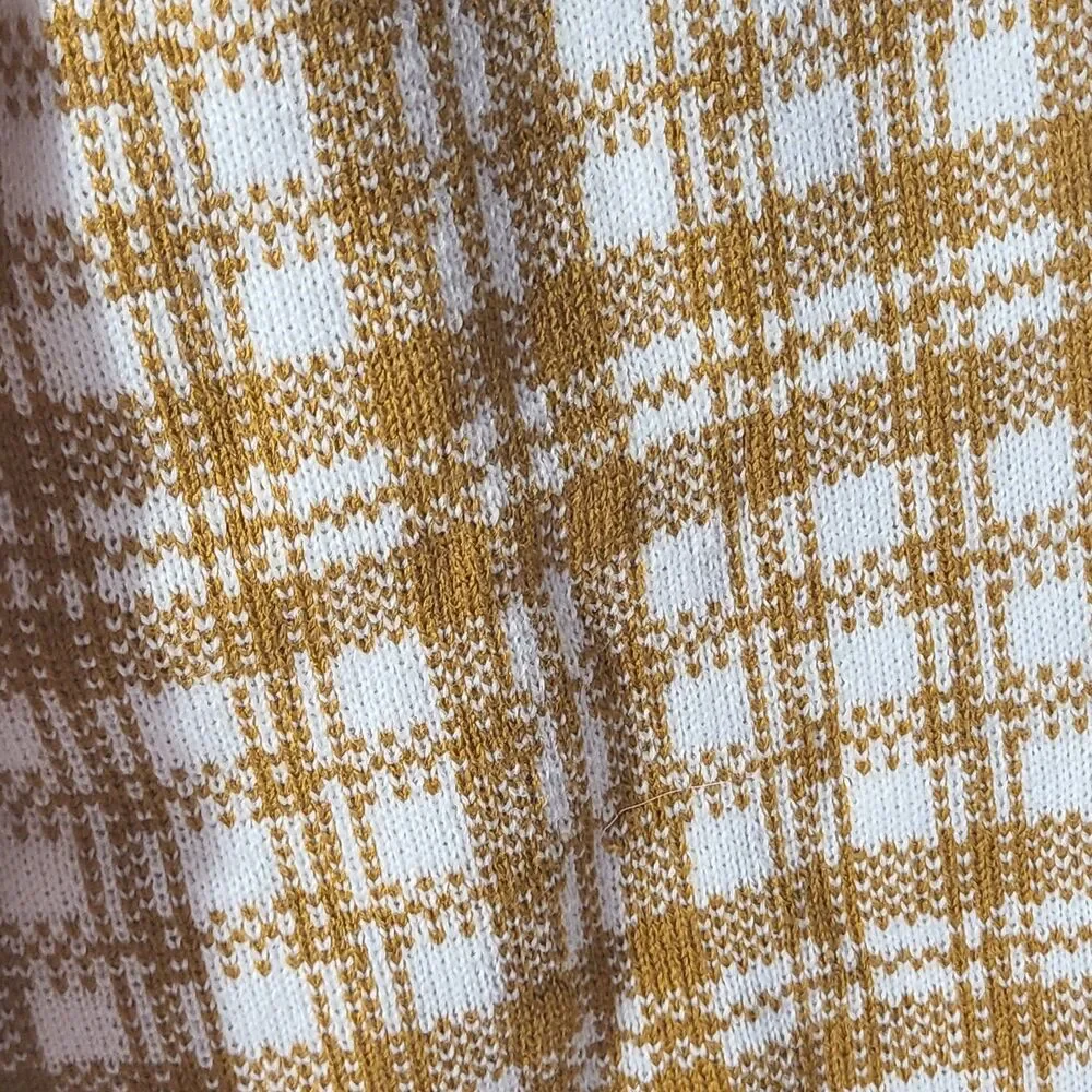 Timberland Retro Plaid Scarf Brown Ivory Ribbed Edge Comfy Warm Soft New Nwt $60